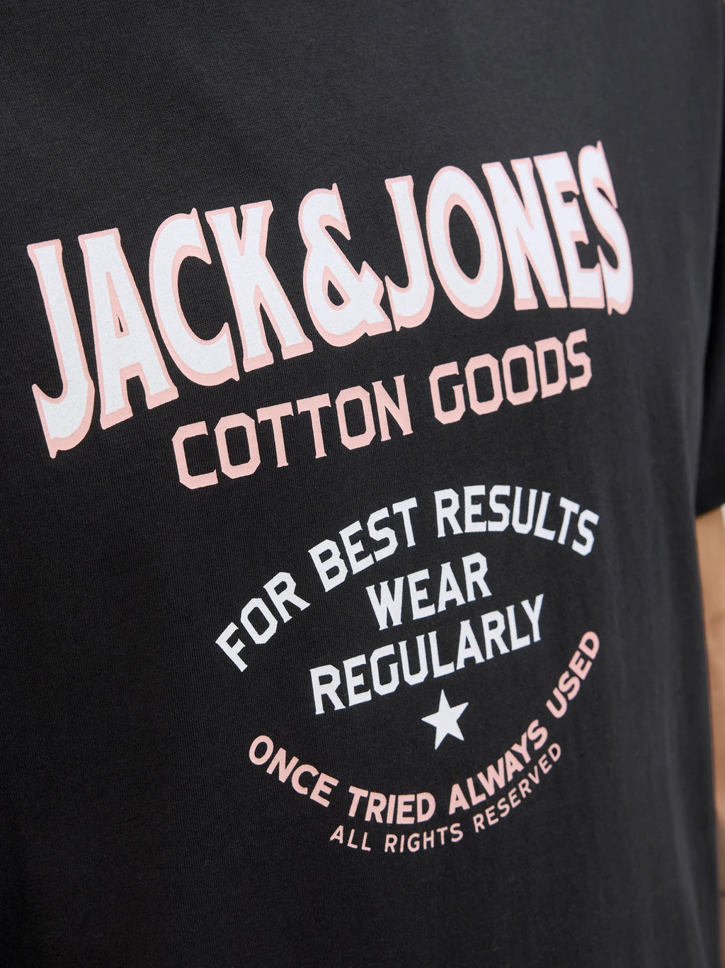 Camiseta Estampada Jack and Jones Negra