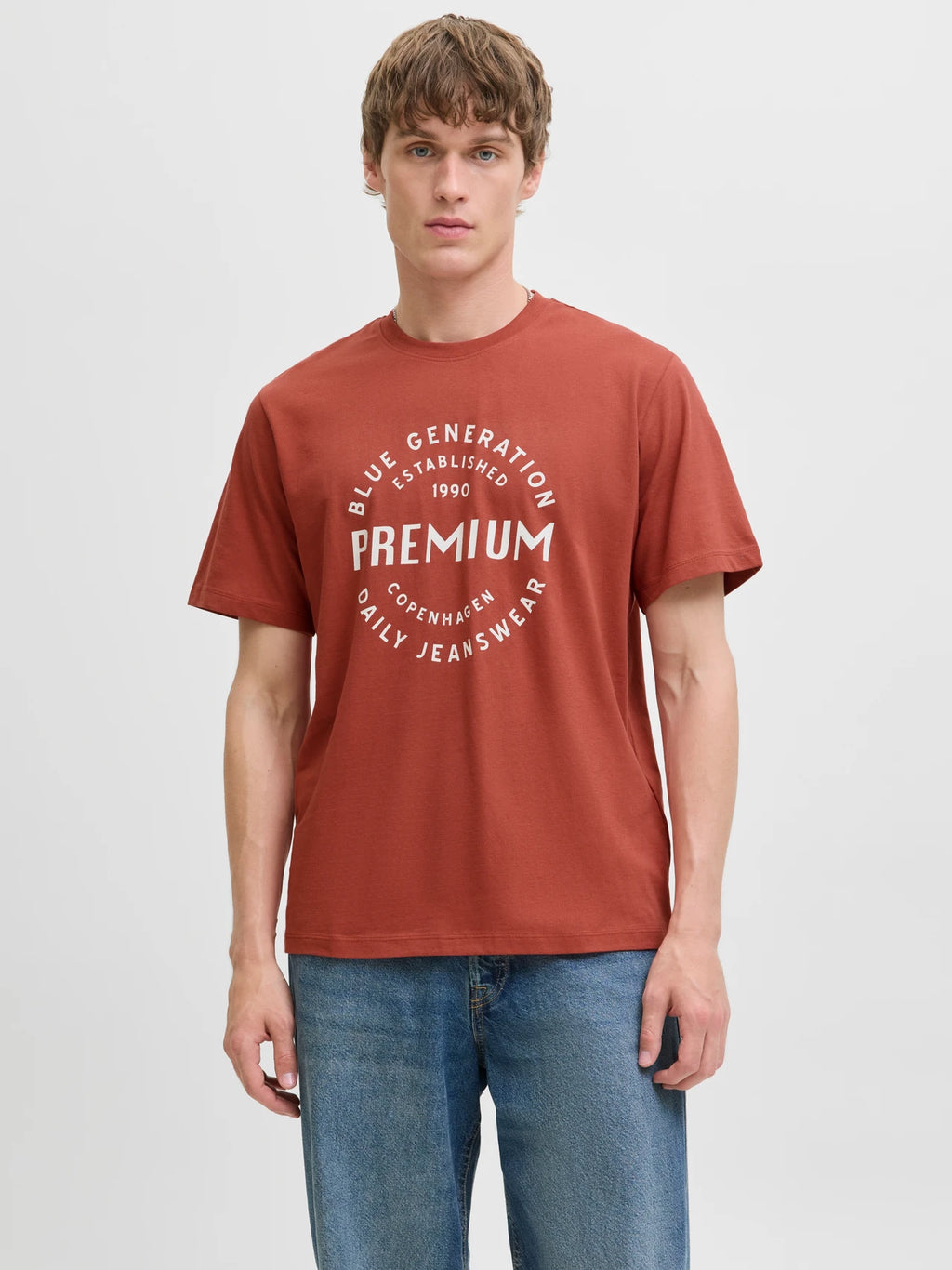Camiseta Estampada Jack and Jones Rojo Tandoori Spice