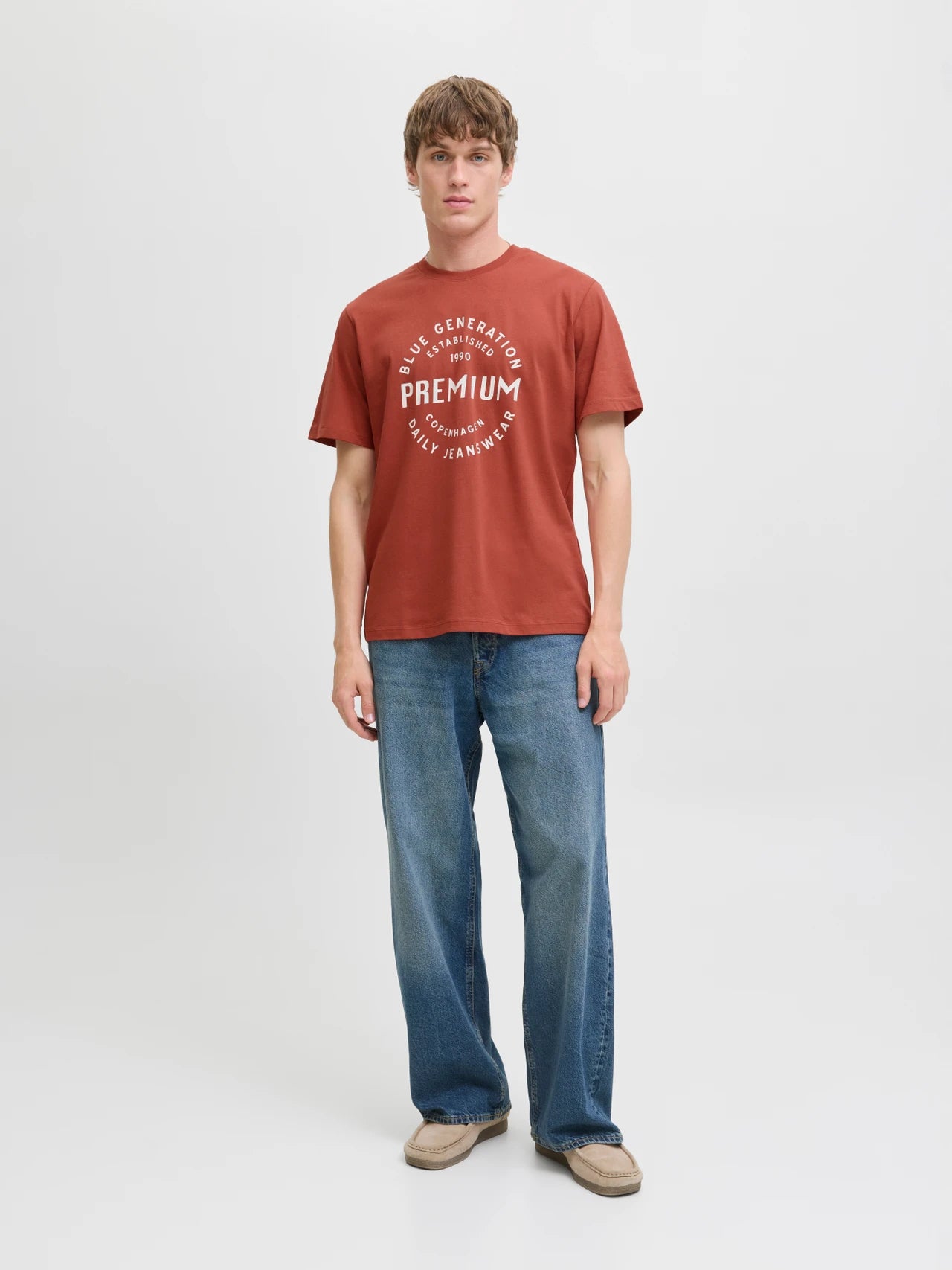 Camiseta Estampada Jack and Jones Rojo Tandoori Spice
