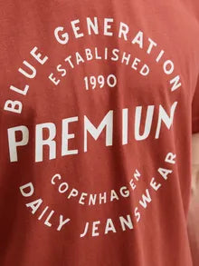 Camiseta Estampada Jack and Jones Rojo Tandoori Spice