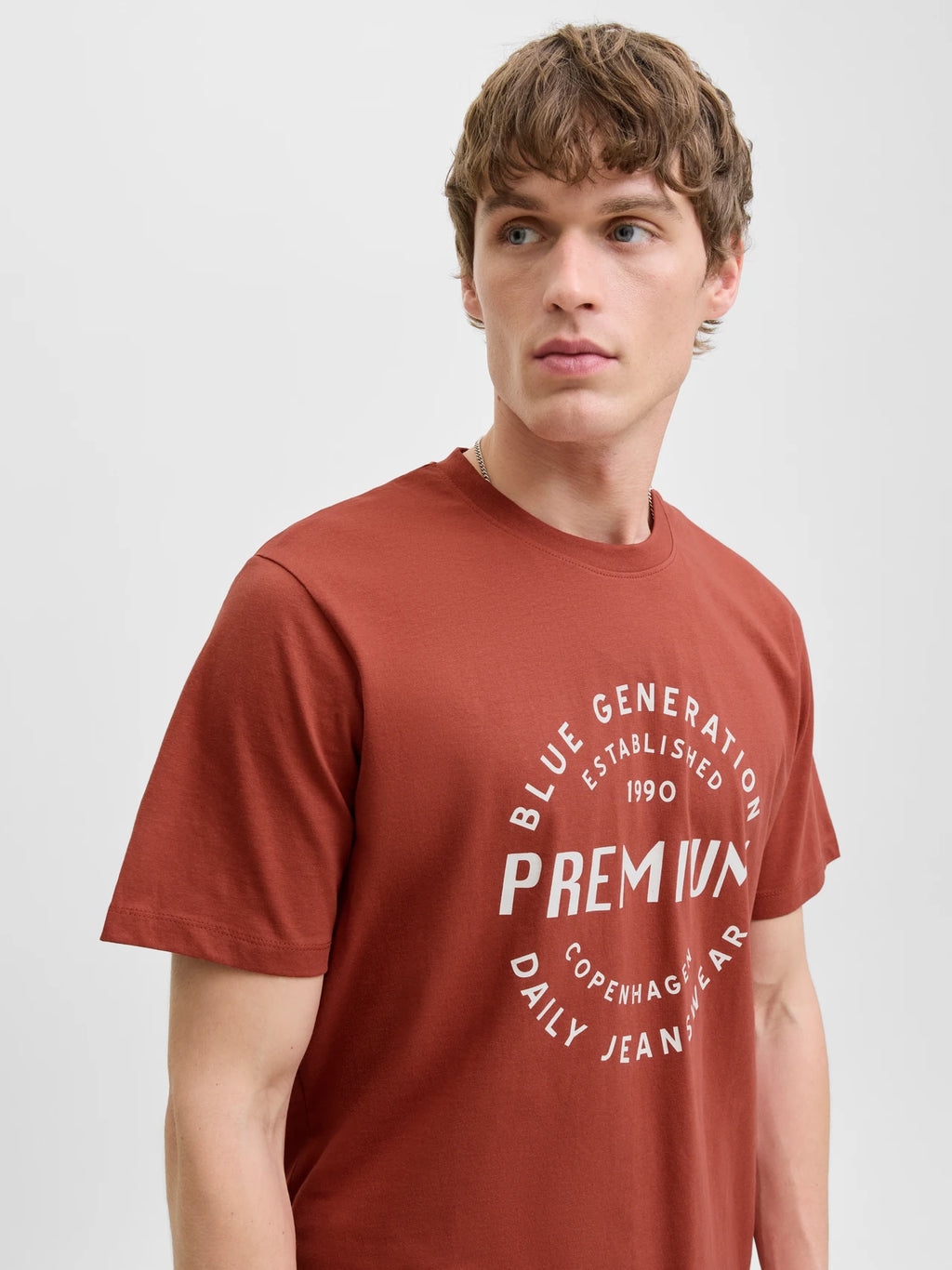 Camiseta Estampada Jack and Jones Rojo Tandoori Spice