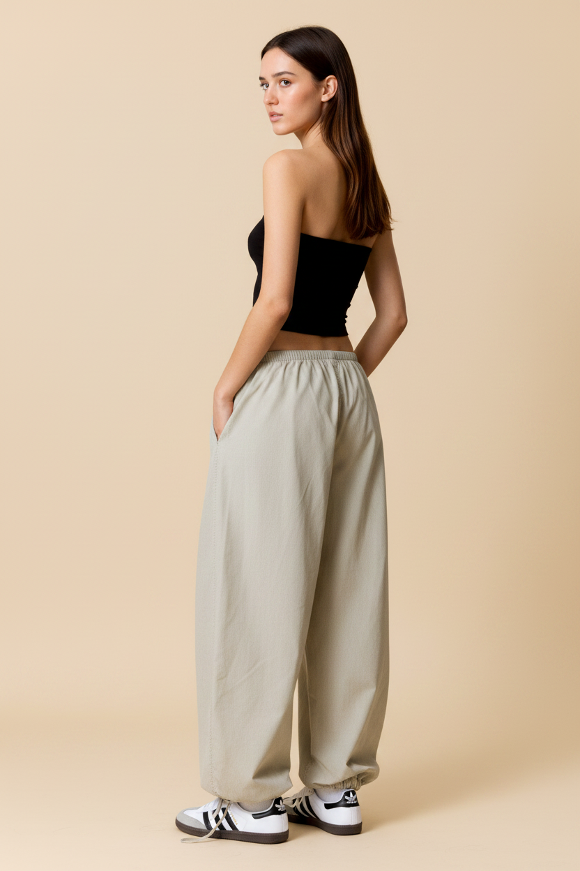 Look editorial Pantalon vibe Gigi — Adidas Samba
