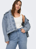 ONLY Curve Chaqueta Vaquera - Light Blue Denim