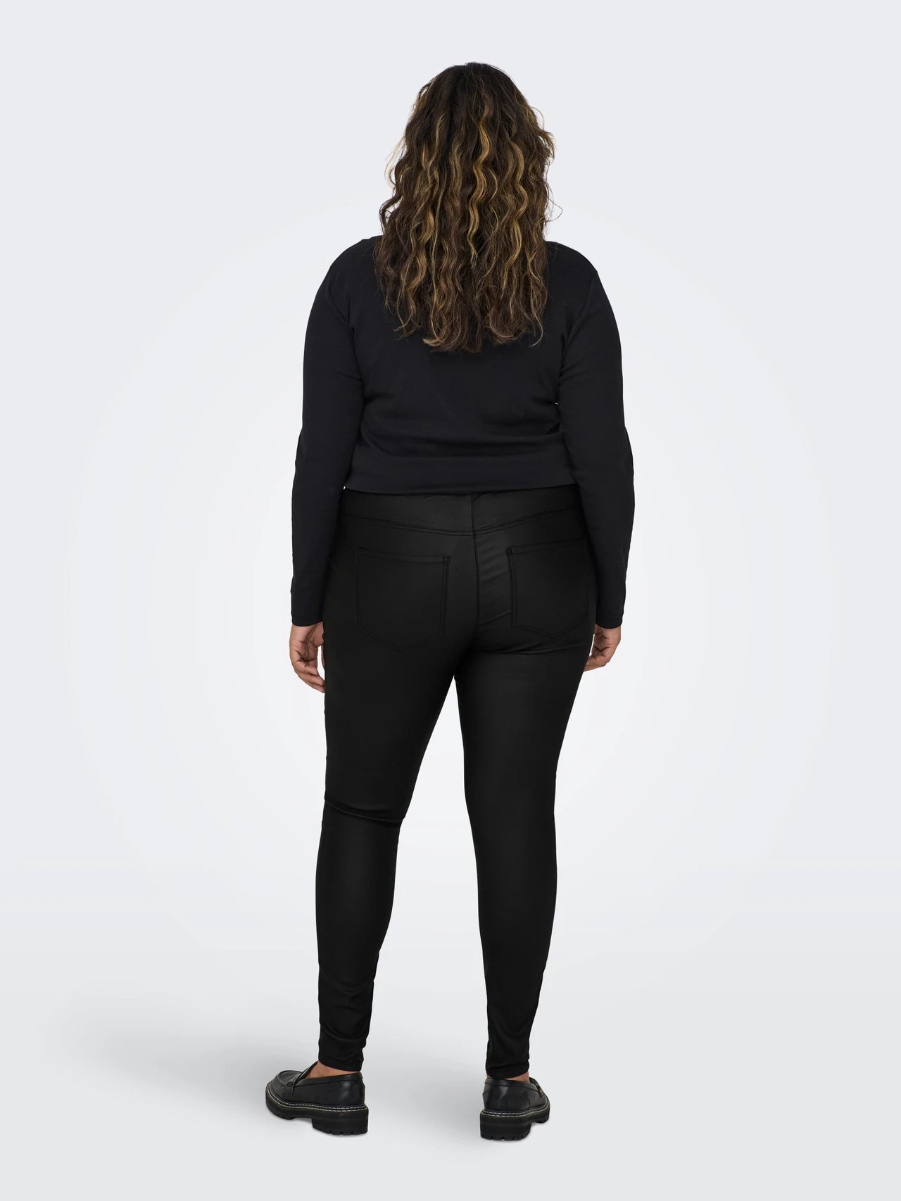 ONLY Curve Leggings CARTHUNDERY Efecto Revestido - Negro