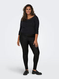 ONLY Curve Leggings CARTHUNDERY Efecto Revestido - Negro
