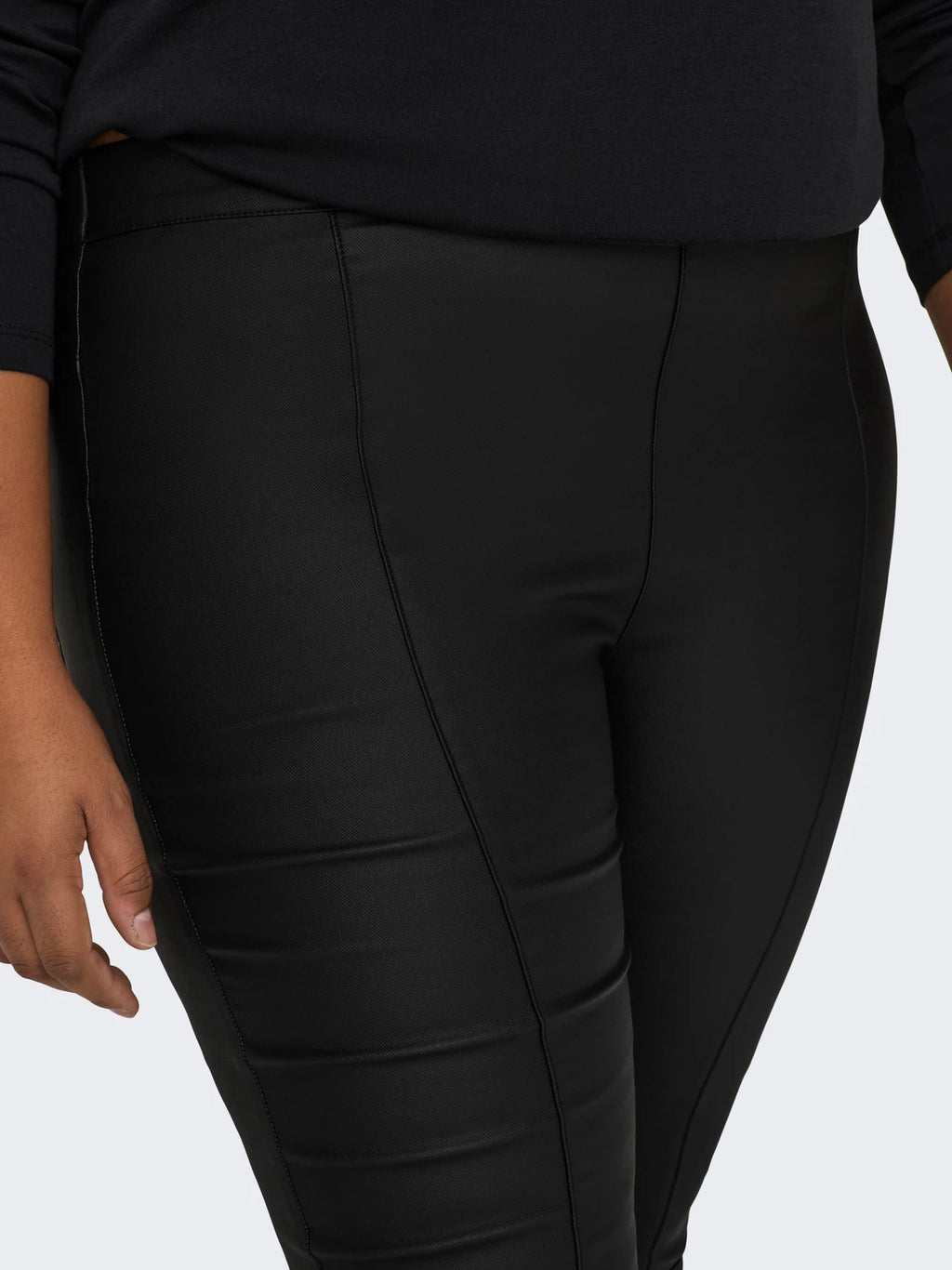 ONLY Curve Leggings CARTHUNDERY Efecto Revestido - Negro