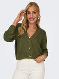 Only Carol Cárdigan Verde Militar Claro
