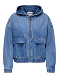 Only Onlkenzie Chaqueta Vaquera Denim Azul Lavado