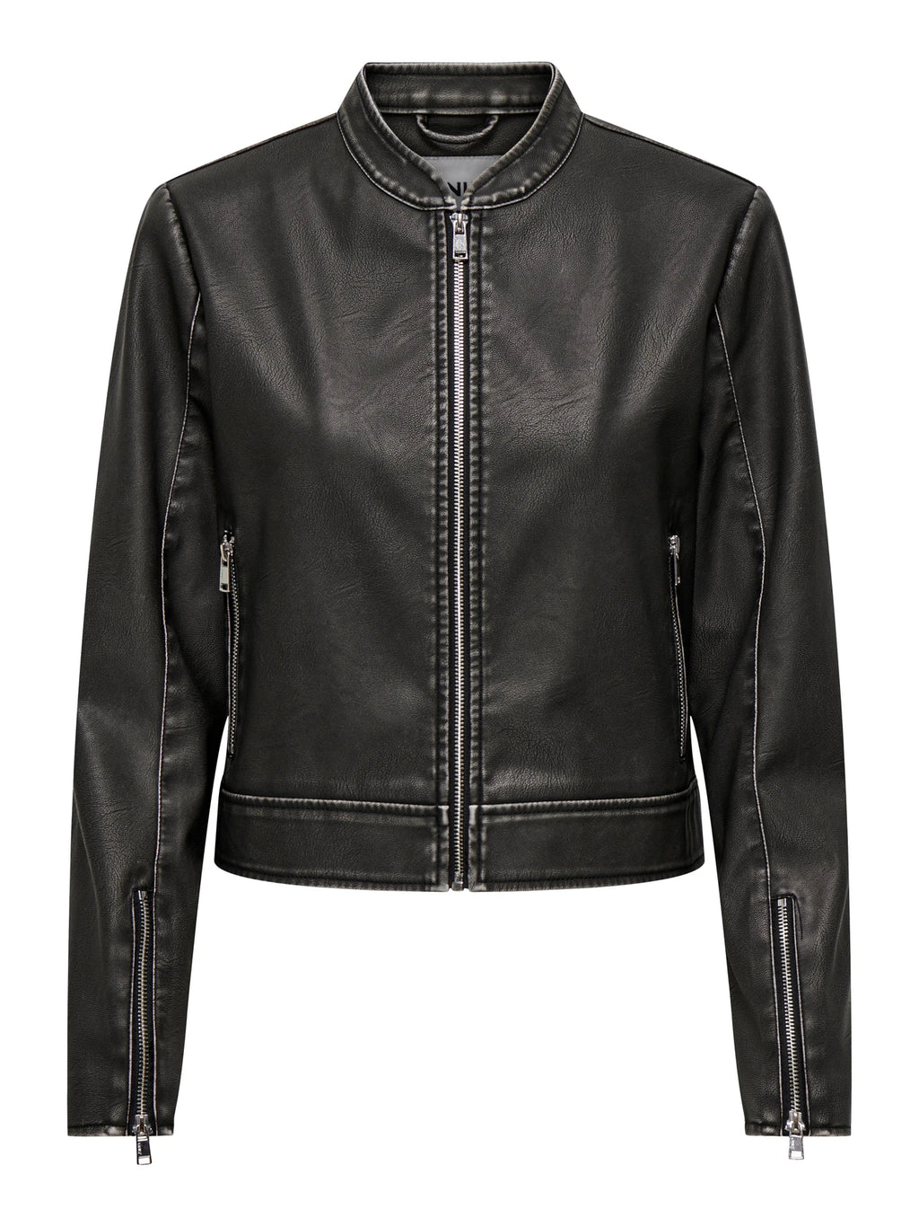 Only Onlmindy Chaqueta Cuero Vegano Negra