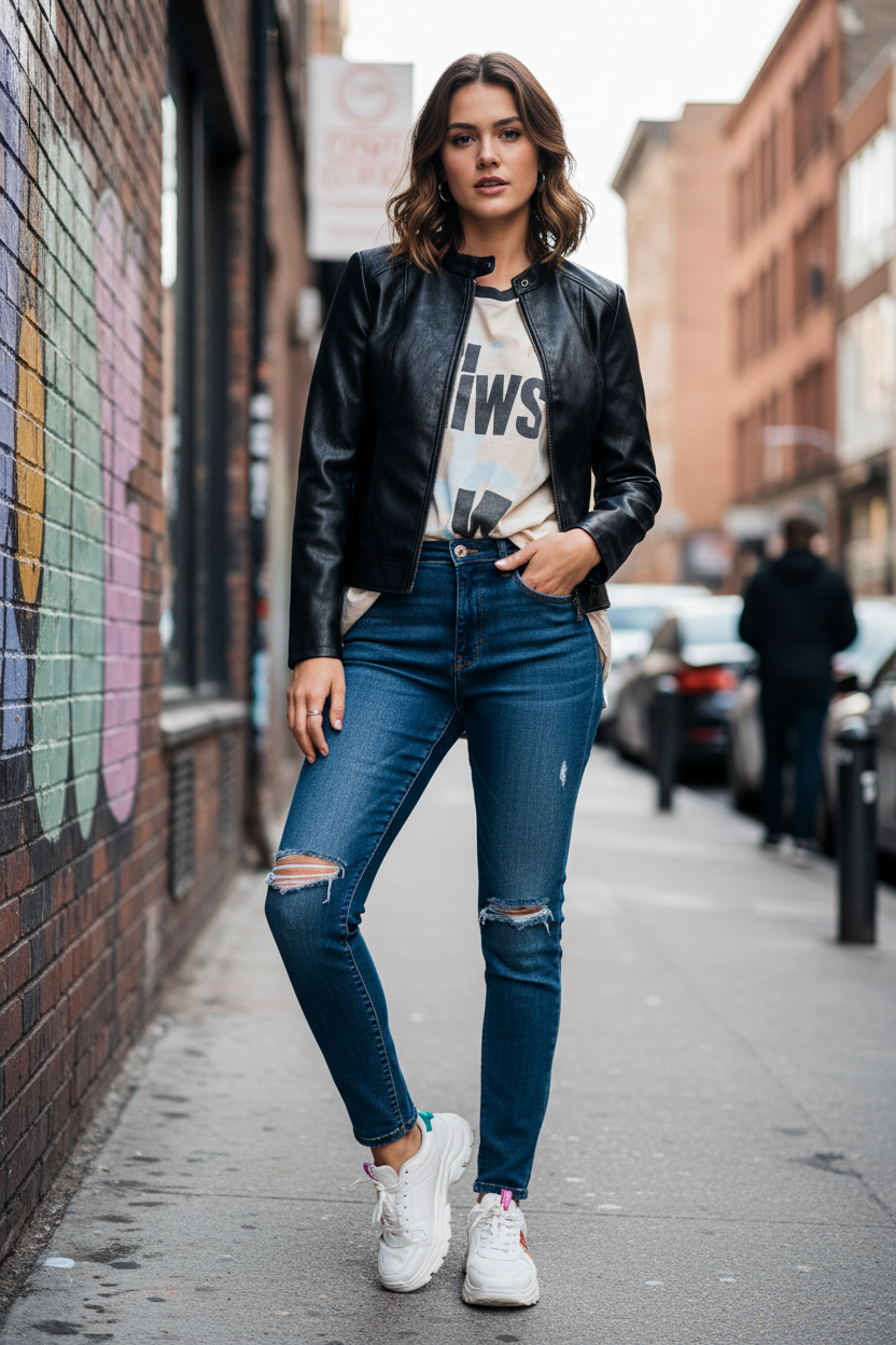 Outfit con chaqueta Only