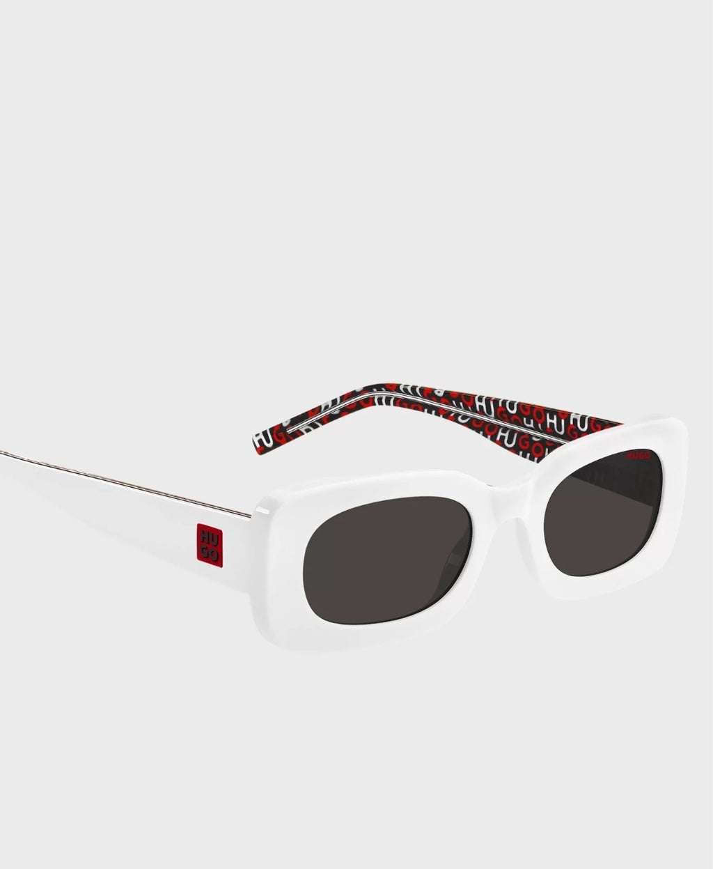 Gafas de Sol Acetato Blanco con Correa Desmontable y Eslóganes