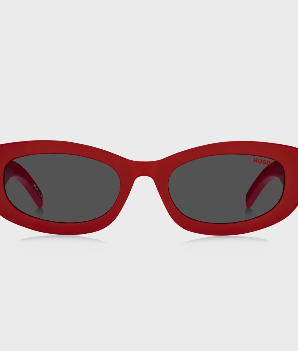 Gafas de Sol Rojas con Patillas de Marca