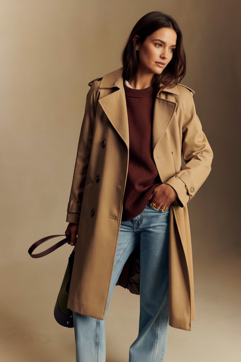 Trench Chaud de pie modelo morena