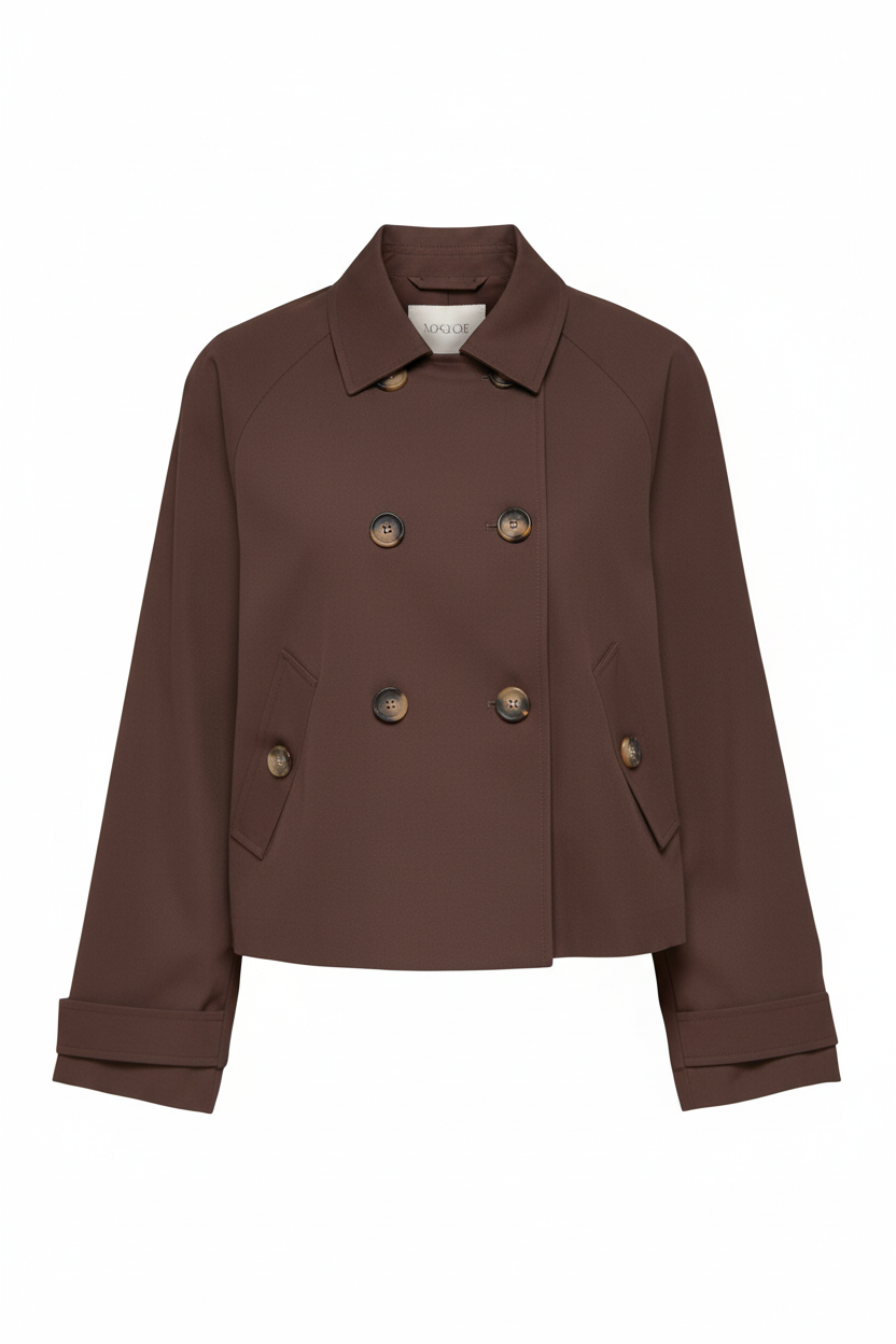 Trench marrón oscuro sin modelo