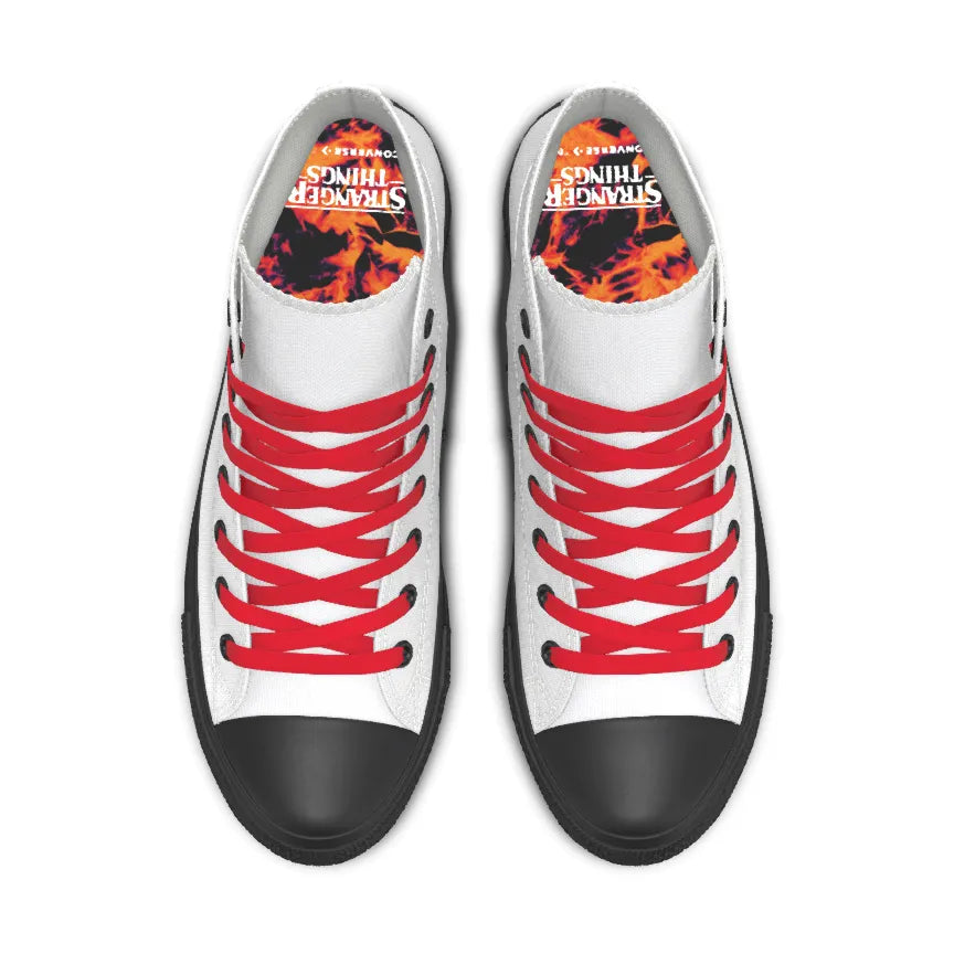 Converse By You x Stranger Things Chuck Taylor All Star Lienzo Blanco Suelas Negras Cordones Rojos
