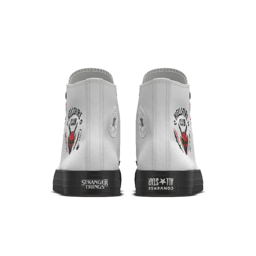 Converse By You x Stranger Things Chuck Taylor All Star Lienzo Blanco Suelas Negras Cordones Rojos