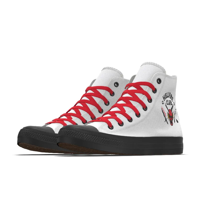 Converse By You x Stranger Things Chuck Taylor All Star Lienzo Blanco Suelas Negras Cordones Rojos