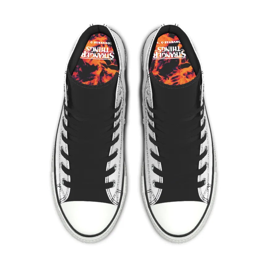 Converse By You x Stranger Things Chuck Taylor All Star Blanco Lengüeta Negra
