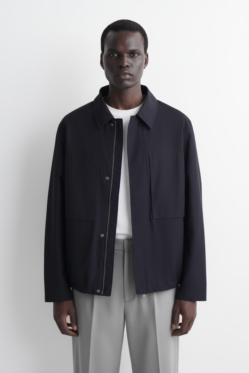 Chaqueta Cortavientos Azul Marino