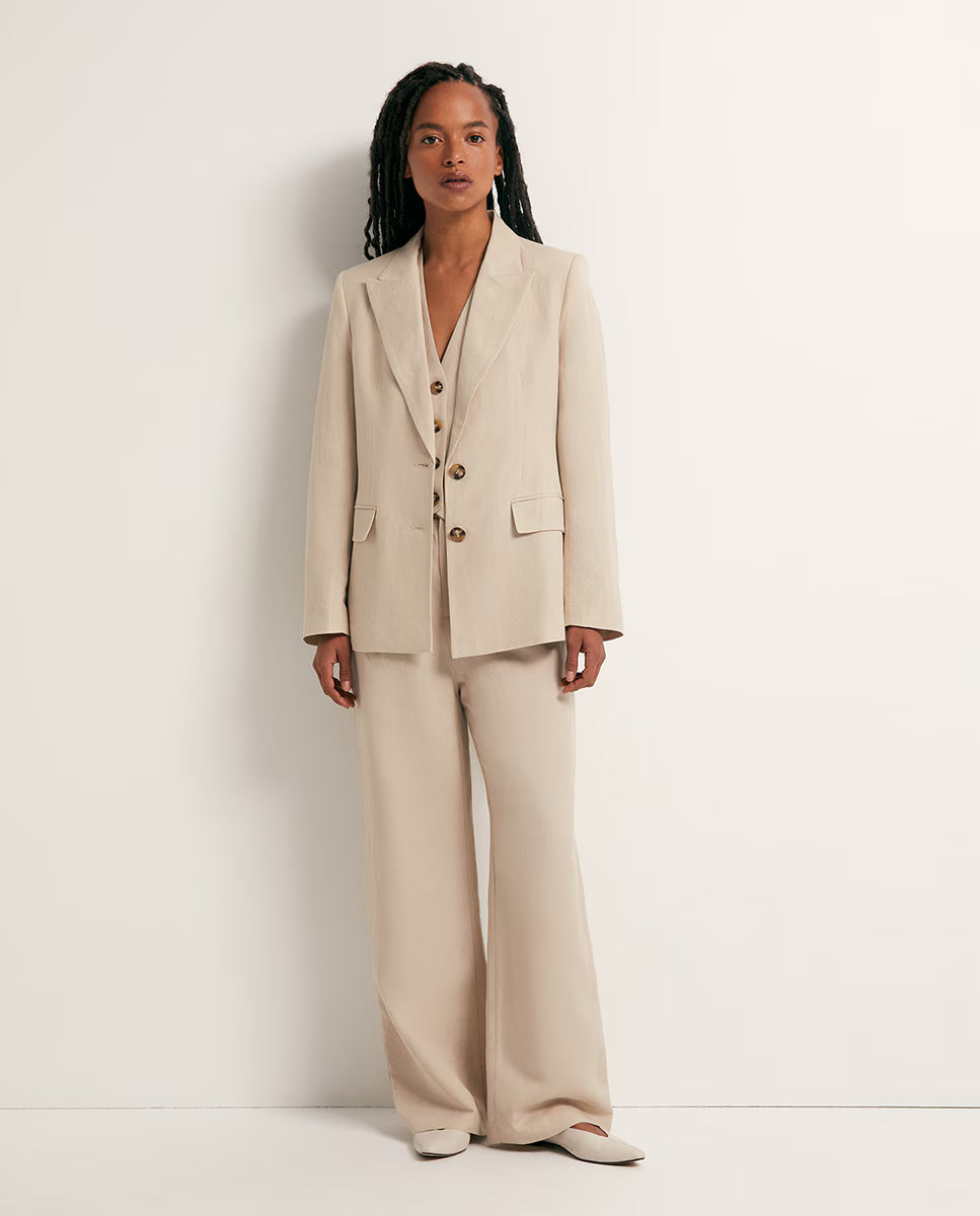 Chaqueta de Lino Beige