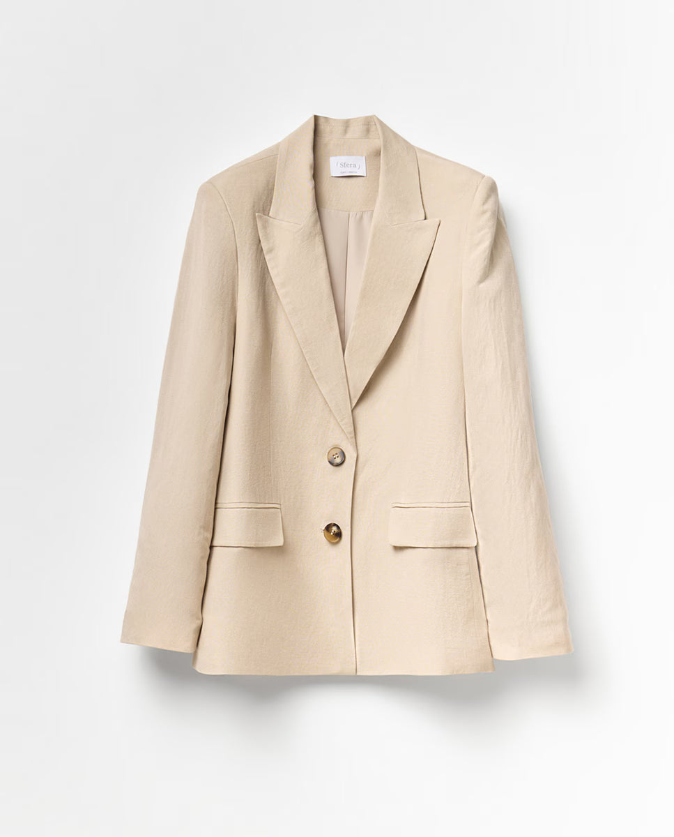 Chaqueta de Lino Beige